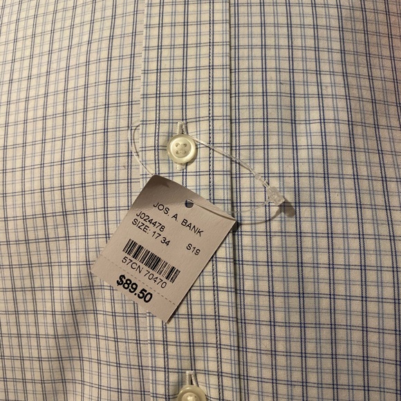 NWT Jos. A. Banks SlimFit Dress Shirt - 17/34 - Picture 6 of 6
